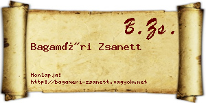 Bagaméri Zsanett névjegykártya